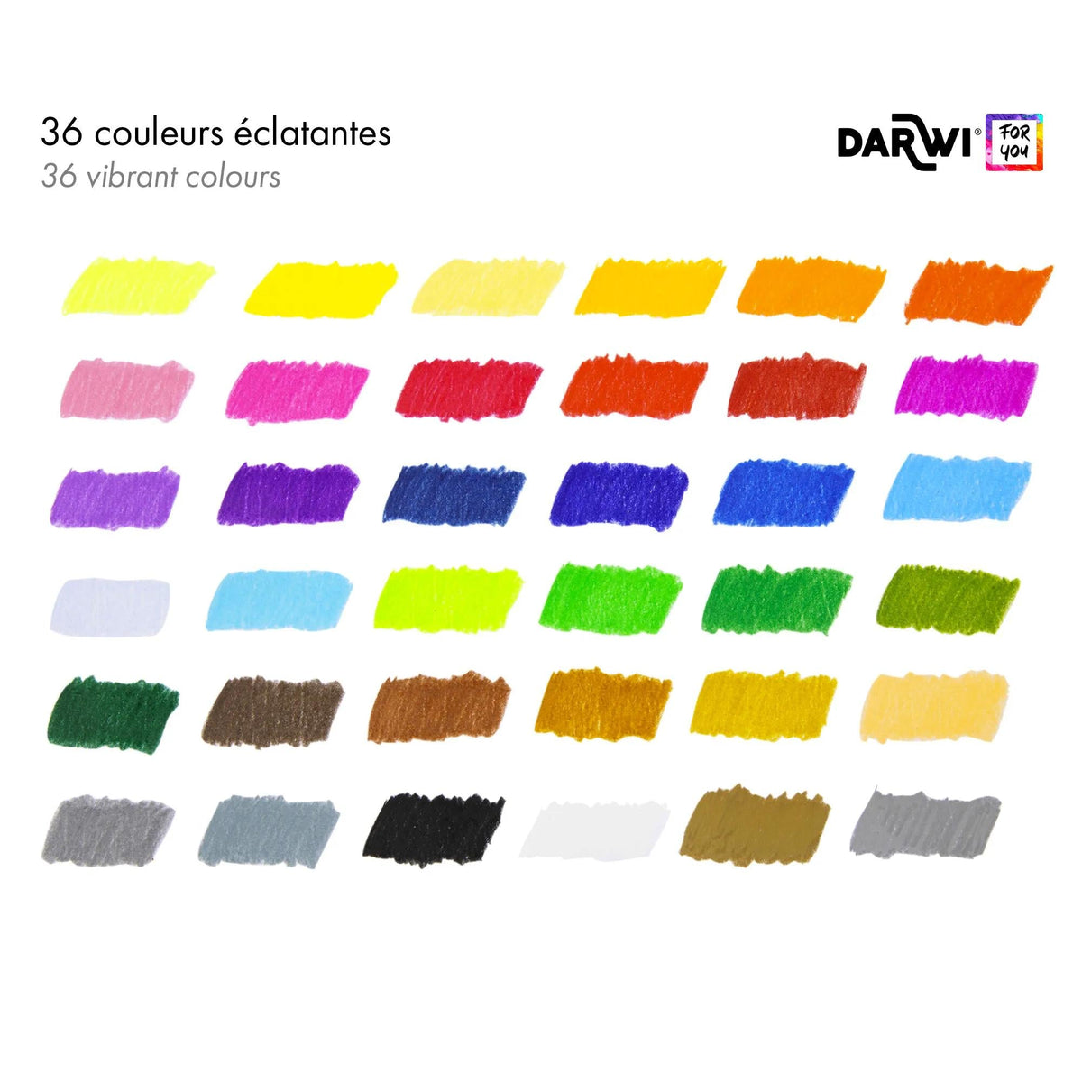 DARWI sada barevných pastelek 36 ks