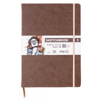 Skicovací blok DARWI Brown A4 140 g/m² 80 listů
