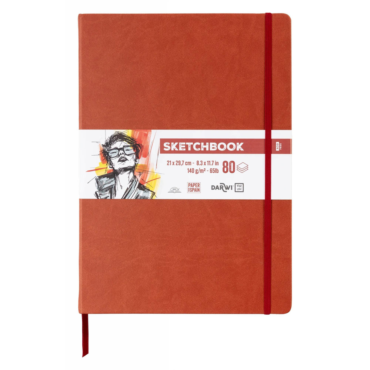 DARWI skicovací blok Terracotta A4 140 g 80L
