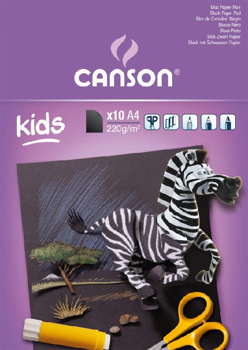 Dětský skicák CANSON Kids 220 g - 10 listů, 24 x 32 cm, lepený