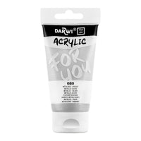 Akrylová barva DARWI Acryl 75 ml – Metalická stříbrná