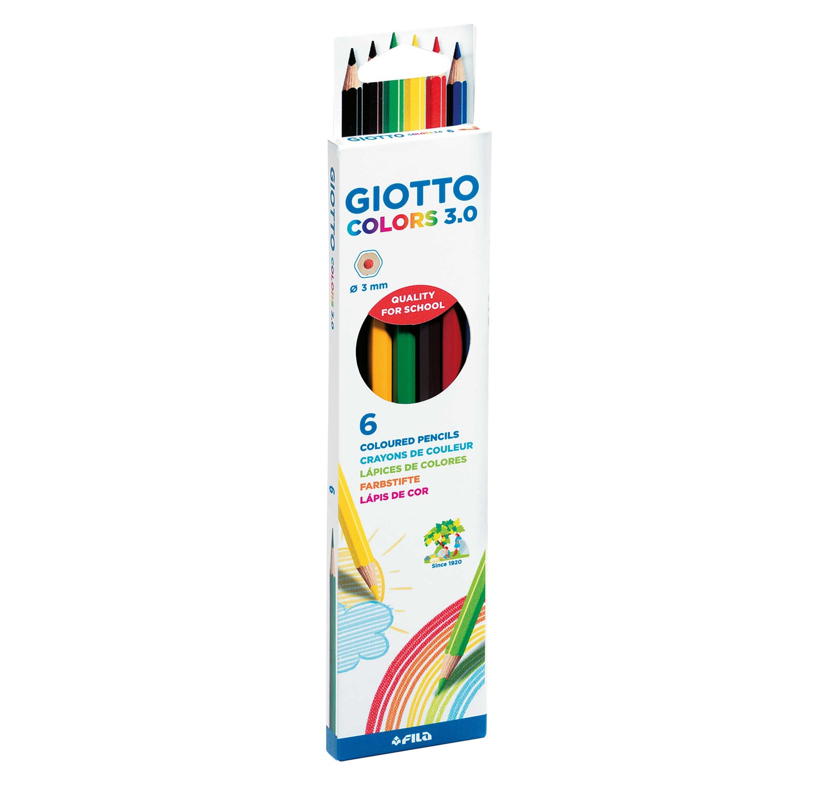 GIOTTO Colors 3.0 šestihranné pastelky – 6 ks