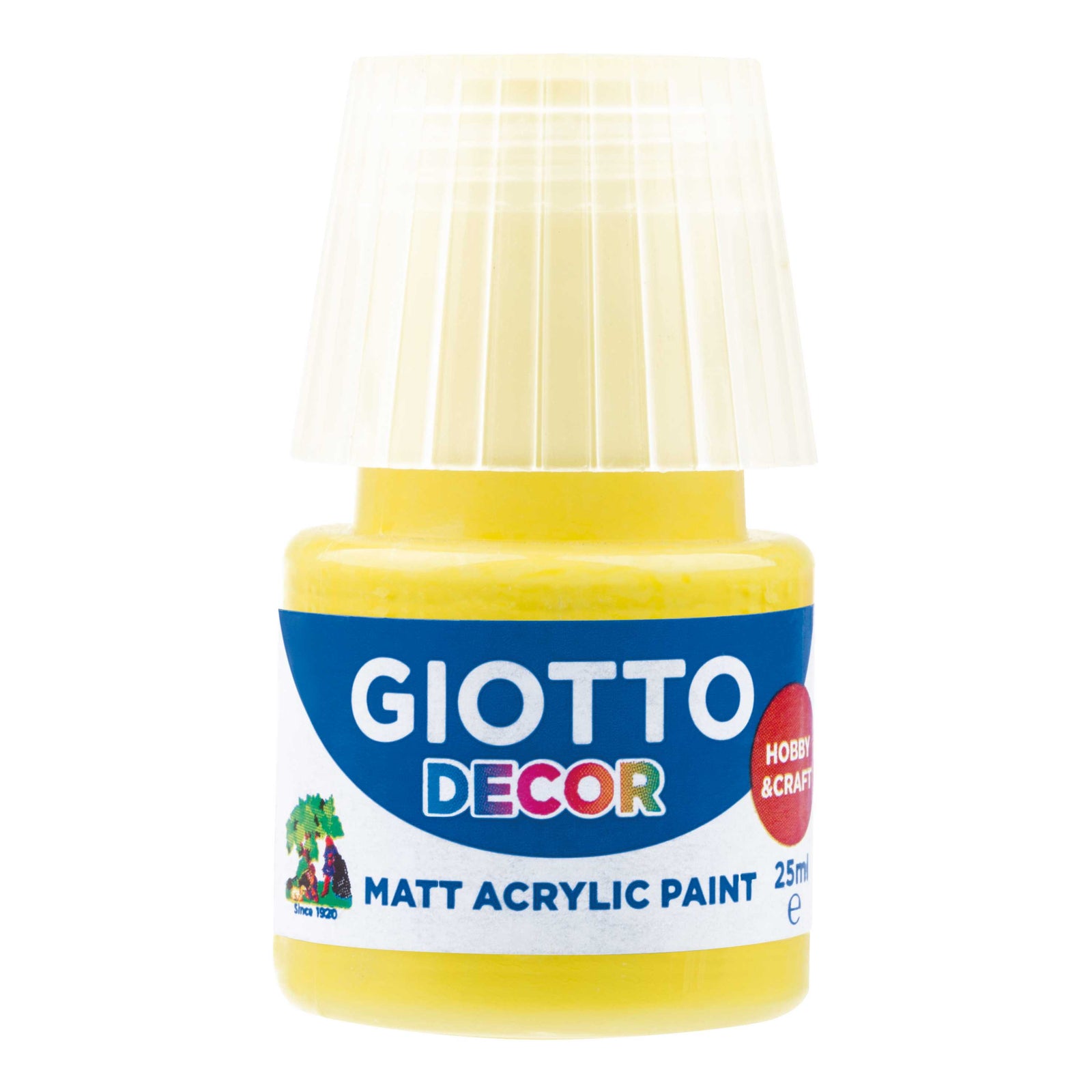 Giotto Decor akrylová barva matná 25 ml – žlutá