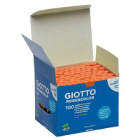 giotto robercolor bezprašné křídy 100 ks – oranžové