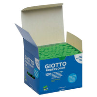 giotto robercolor bezprašné křídy 100 ks – zelené