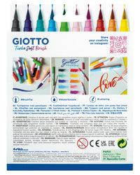 Štětcové fixy GIOTTO Turbo Soft Brush - 10 ks
