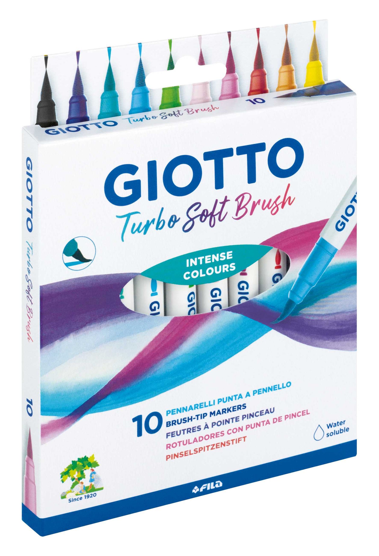 Štětcové fixy GIOTTO Turbo Soft Brush - 10 ks