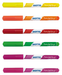 Štětcové fixy GIOTTO Turbo Soft Brush Fluo 6 ks