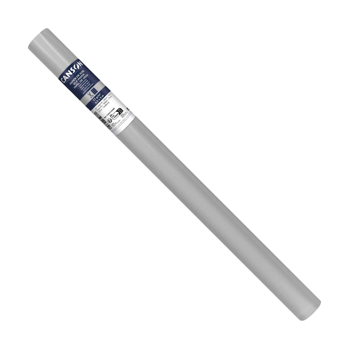 Hedvábný papír CANSON v roli 50 x 500 cm, 17 g – Stříbrná