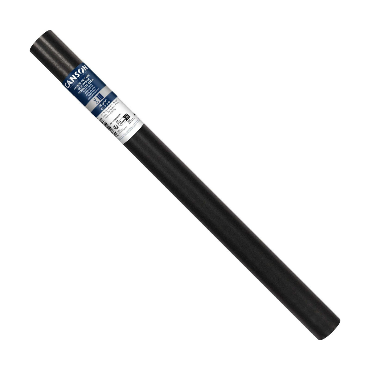 Hedvábný papír CANSON v roli - 50 x 500 cm, 20 g – Černá