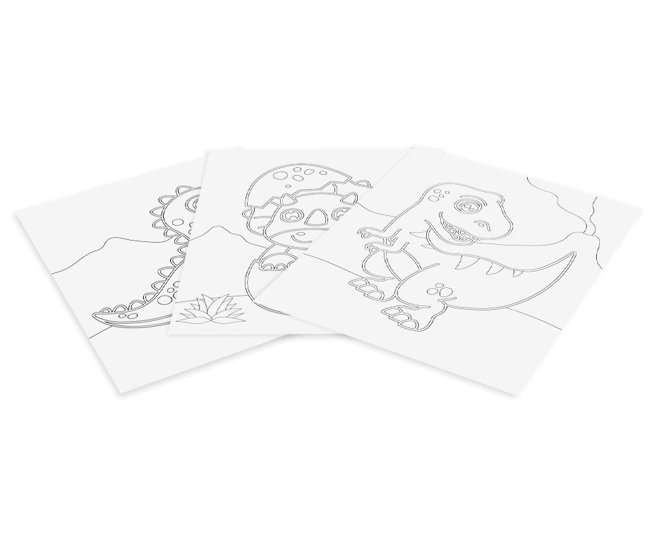 JOVI Play&Fun sada na malování pískem 12 ks Dinosaurs