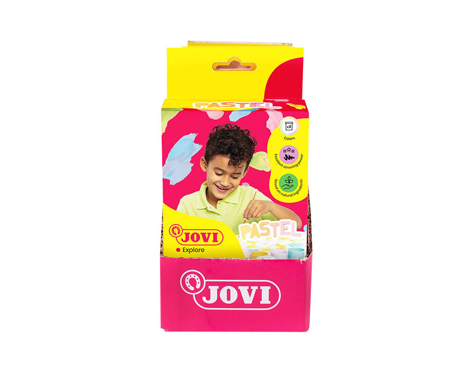 JOVI Premium pastelové temperové barvy 6 x 35 ml se štětcem