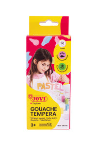 Pastelové temperové barvy JOVI Premium 6 x 15 ml se štětcem