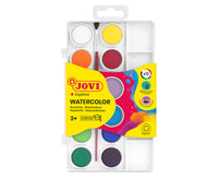 JOVI vodové barvy ø 22 mm – 12 ks se štětcem