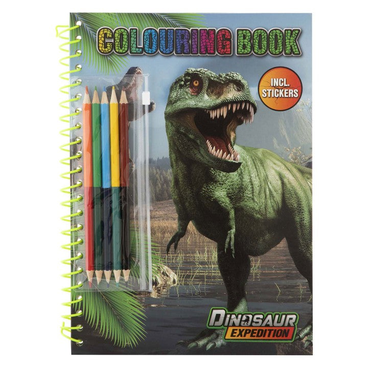 Omaľovánky Dino A4 vrátane samolepiek a ceruziek