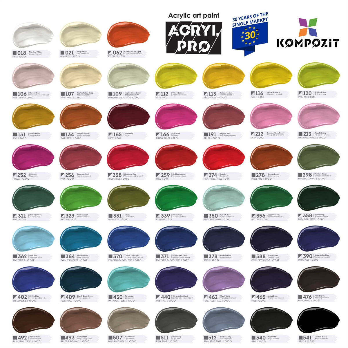 Akrylová barva ACRYL PRO ART Kompozit 75 ml