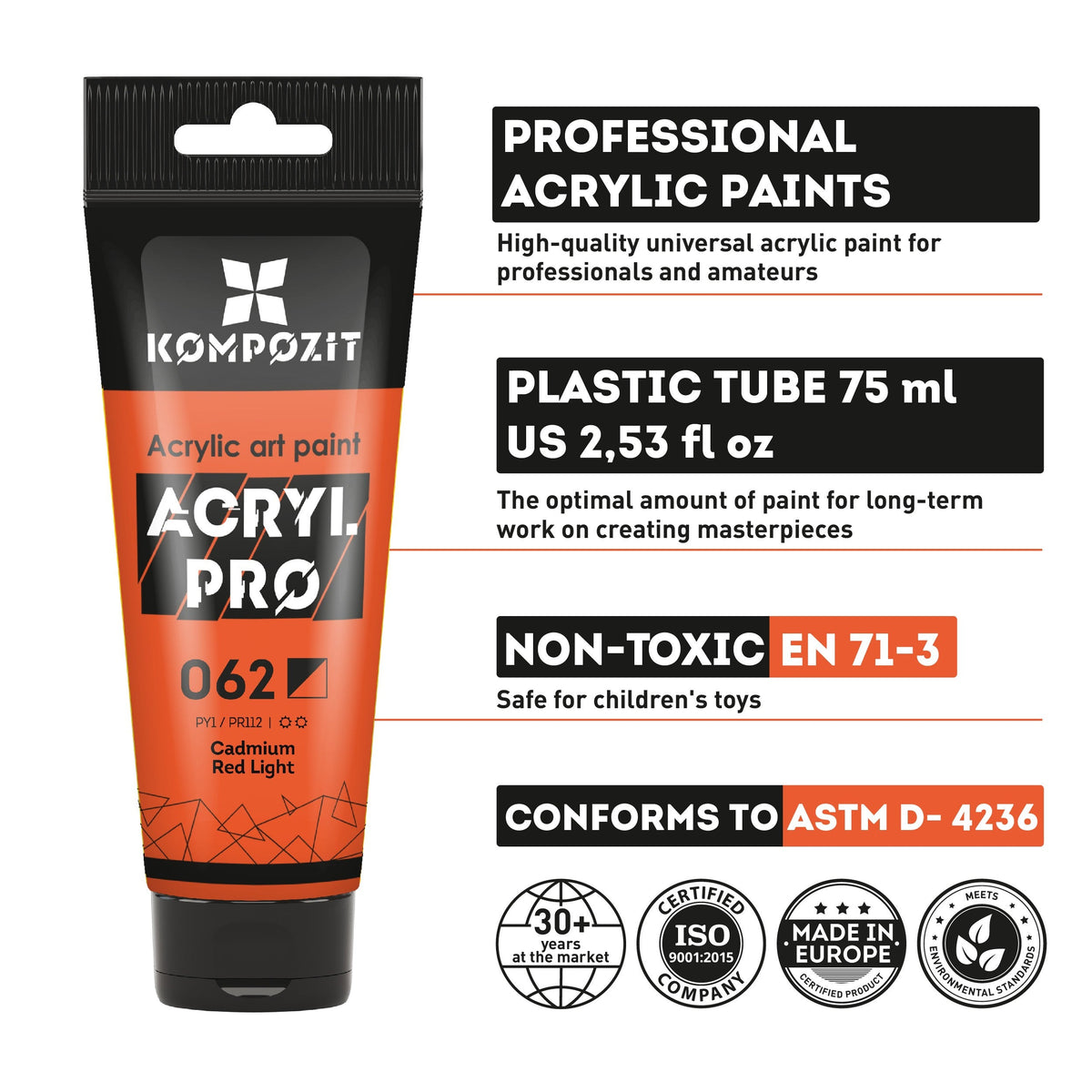 Akrylová barva ACRYL PRO ART Kompozit 75 ml