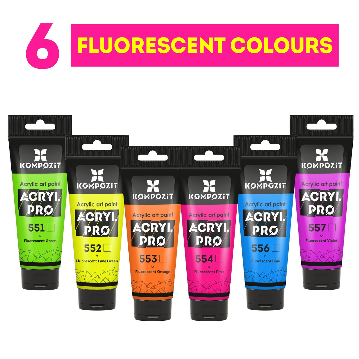 Fluorescenční akrylová barva ACRYL PRO ART Kompozit 75 ml