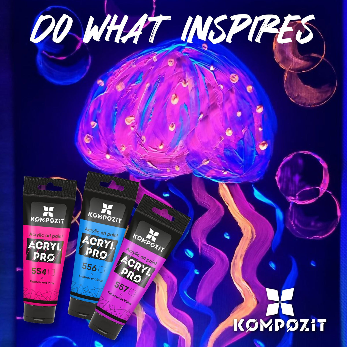Fluorescenční akrylová barva ACRYL PRO ART Kompozit 75 ml