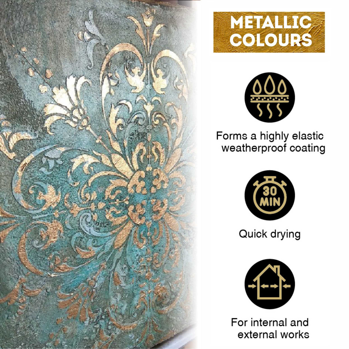 Sada metalických akrylových barev ACRYL PRO Kompozit 9x20 ml