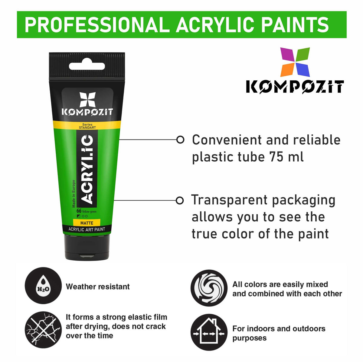 Akrylová barva STANDART Kompozit Metallic 75 ml