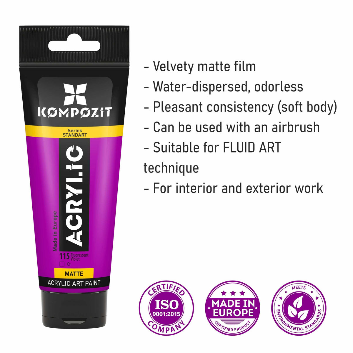 Akrylová barva STANDART Kompozit Metallic 75 ml