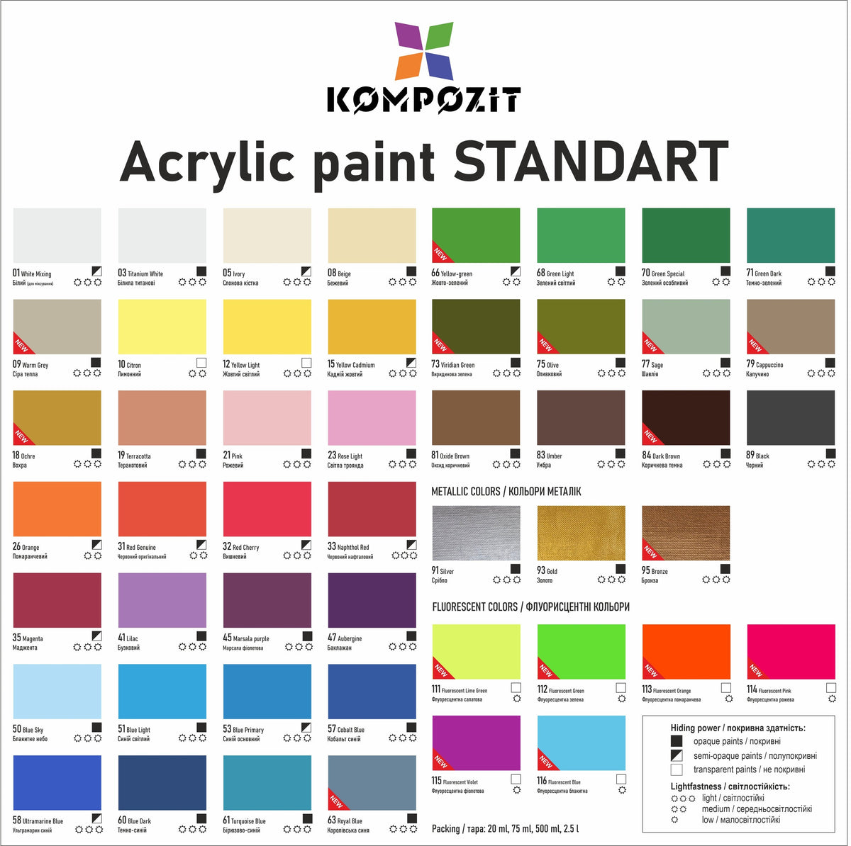 STANDART Kompozit akrylová barva