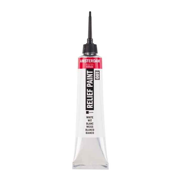 Kontura AMSTERDAM Relief Paint 20 ml – biela