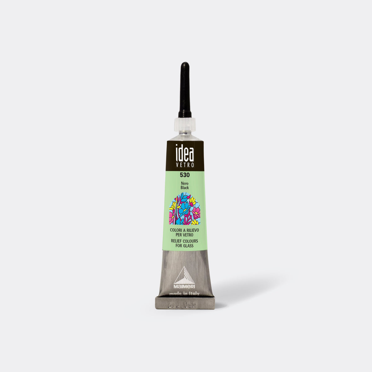 Konturovací barva MAIMERI Vetro Rilievo - 20 ml – Černá