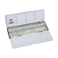 Kovový akvarelový set Schmincke HORADAM, 12 x 1/2 pánvičky s extra prostorem