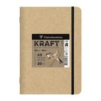 Kraftový blok CLAIREFONTAINE 115 g/m² – A5 – A4, 20 listů