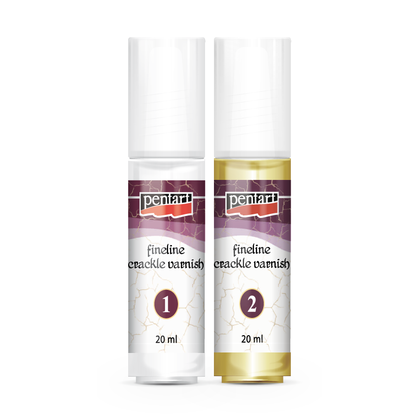 Krakelovací lak Pentart Fineline s jemnými prasklinami, 2složkový, 2x 20 ml sada