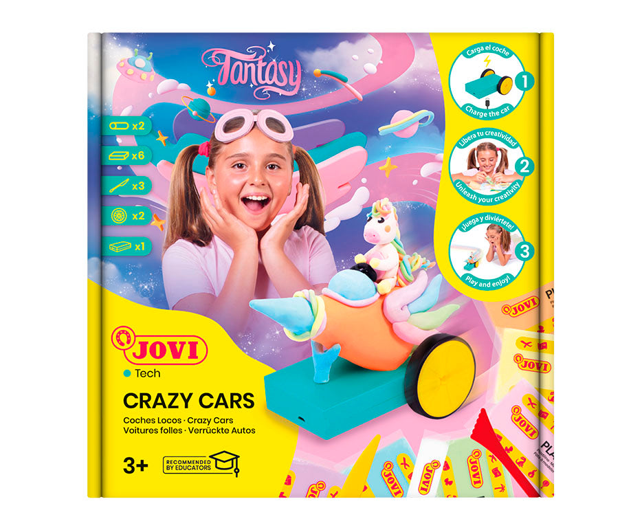 Kreativní modelovací sada JOVI Tech Crazy Cars Fantazie 14 ks