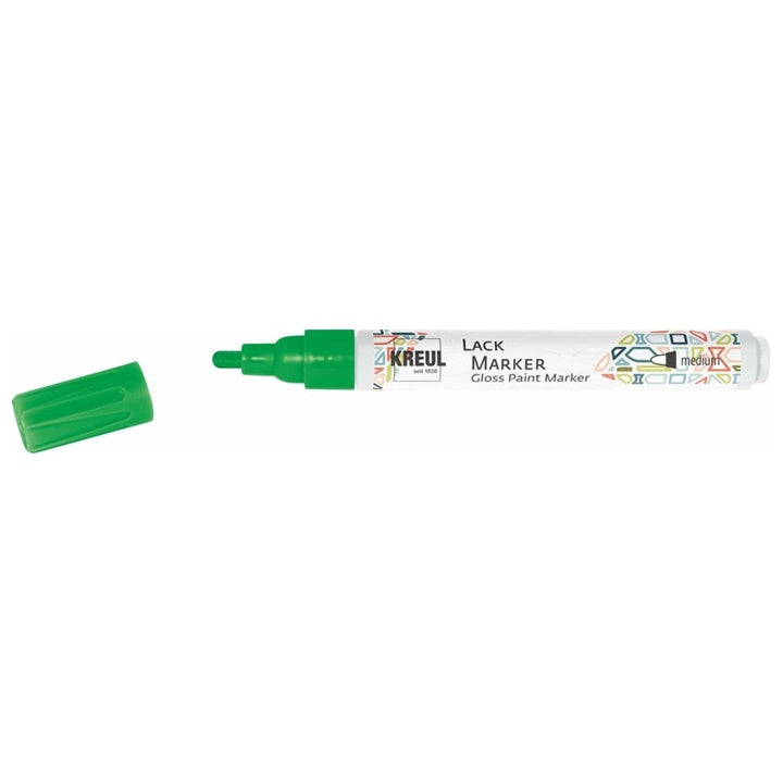 Lesklý lakový popisovač Kreul medium – zelená