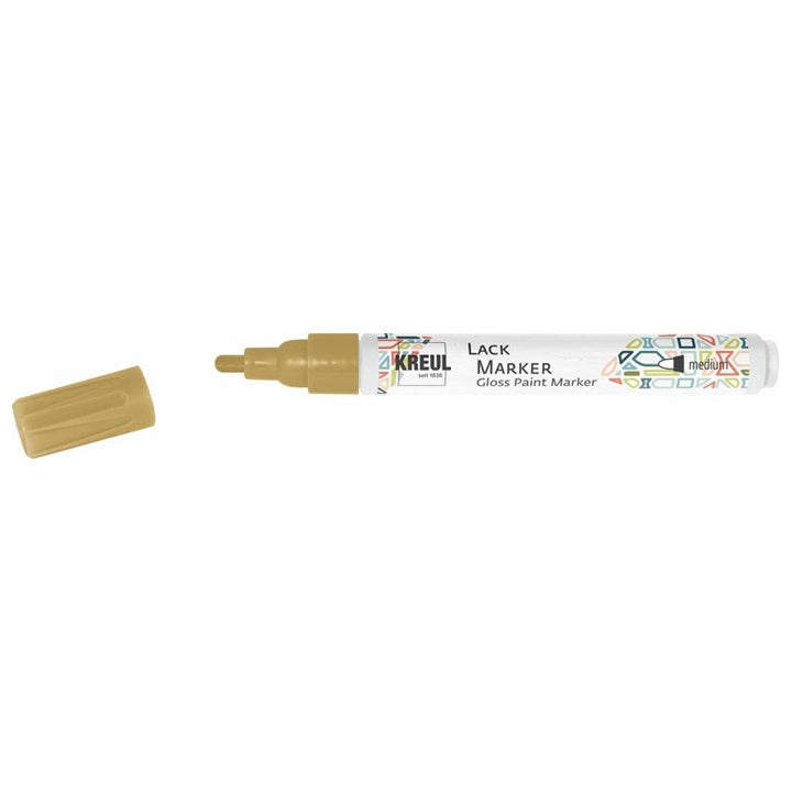 Lesklý lakový popisovač Kreul medium – zlatá