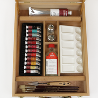 LUKAS 1862 sada olejových barev v dřevěném kufříku 12 x 10 ml s příslušenstvím