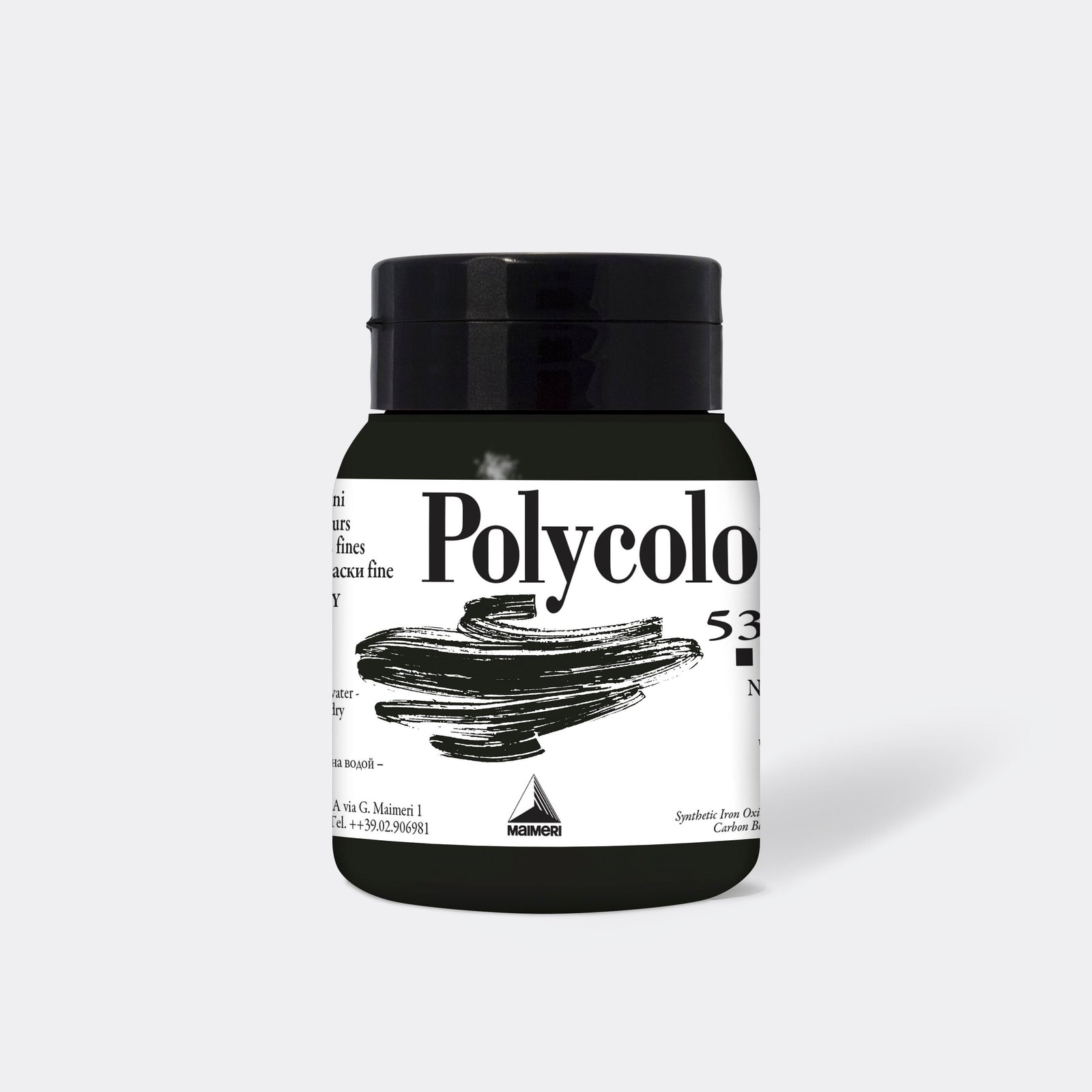 Jemná akrylová barva MAIMERI Polycolor 500 ml – Černá