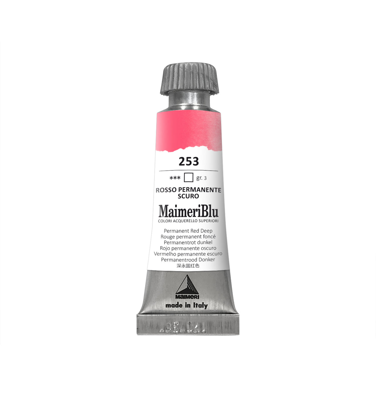 Profesionální akvarelová barva MAIMERI Maimeri Blu 12 ml – Permanentní červená tmavá