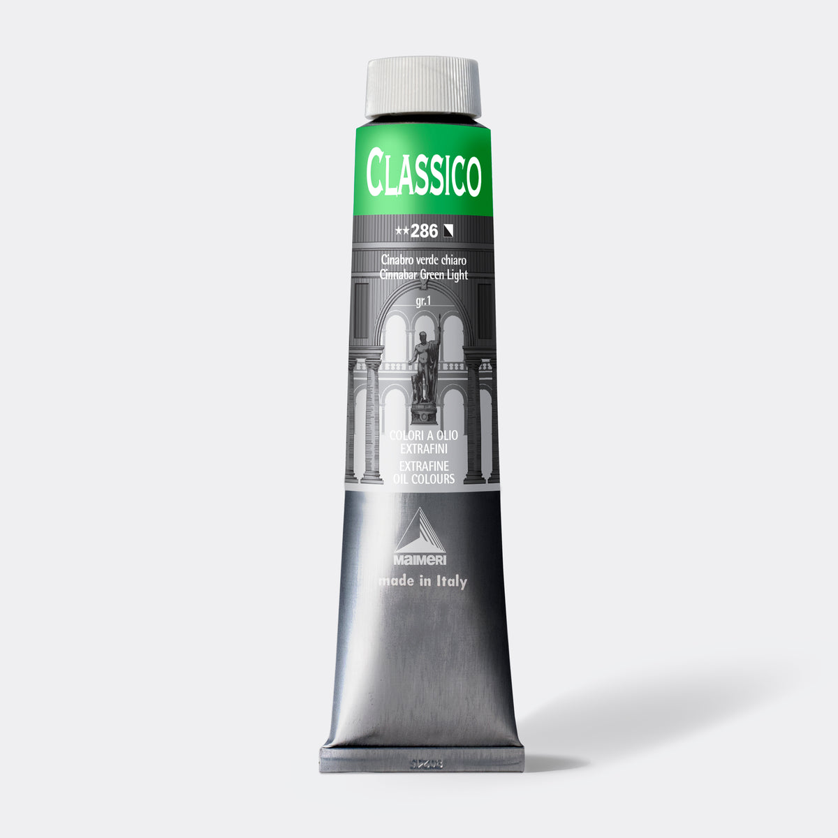 Jemná olejová barva Maimeri Classico 200 ml – Cinabaritová zeleň světlá
