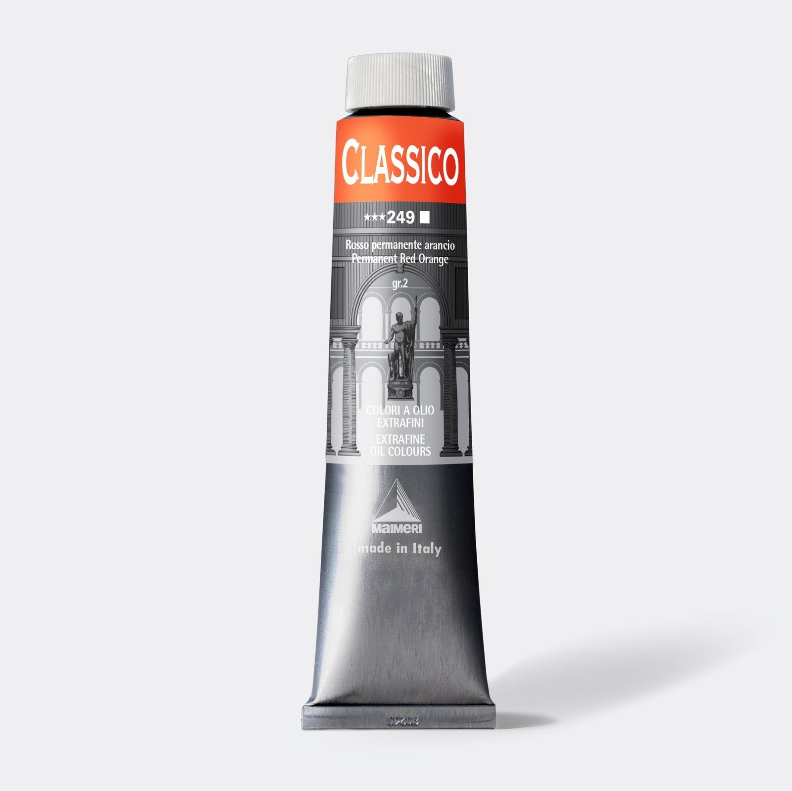 Jemná olejová barva Maimeri Classico 200 ml – Permanentní červenooranžová