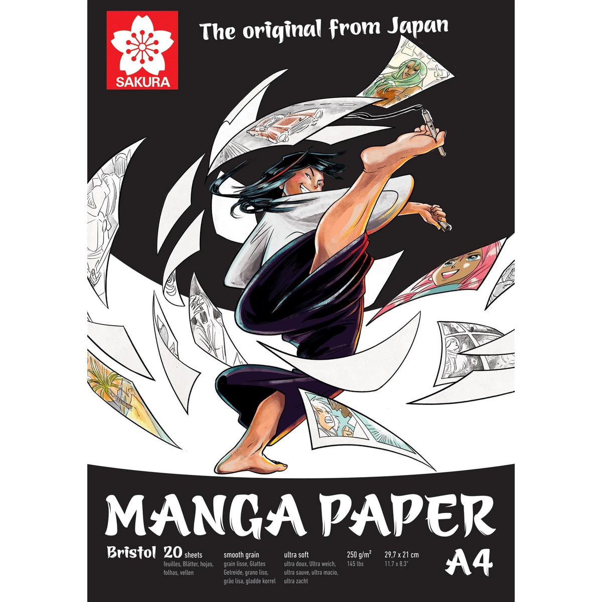 Manga blok SAKURA 250 g/m² A5 – A3 - 20 listů