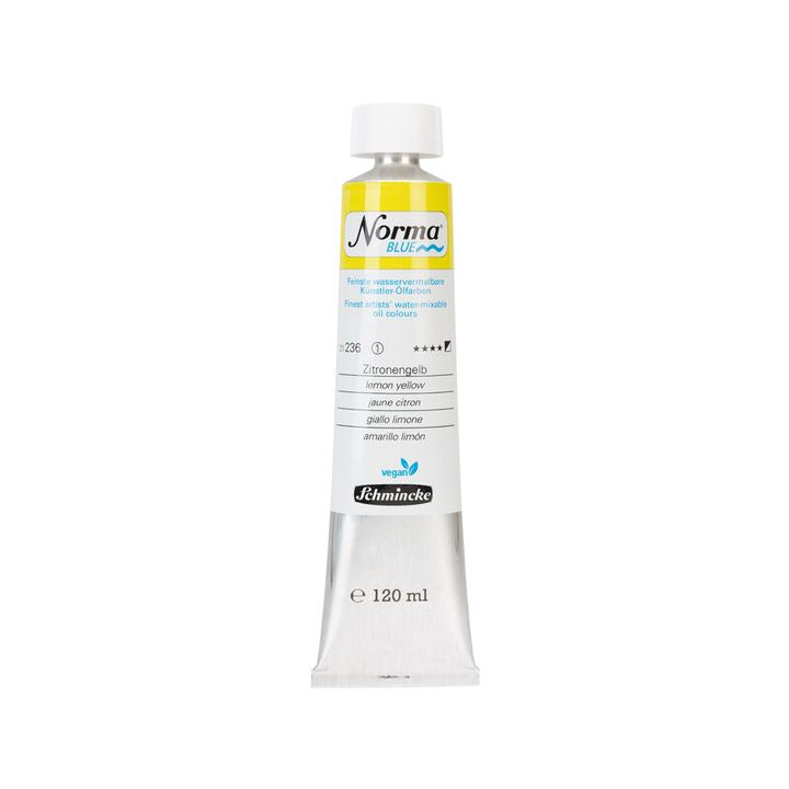 Schmincke Norma modré olejové barvy 120 ml – 236 citronově žlutá