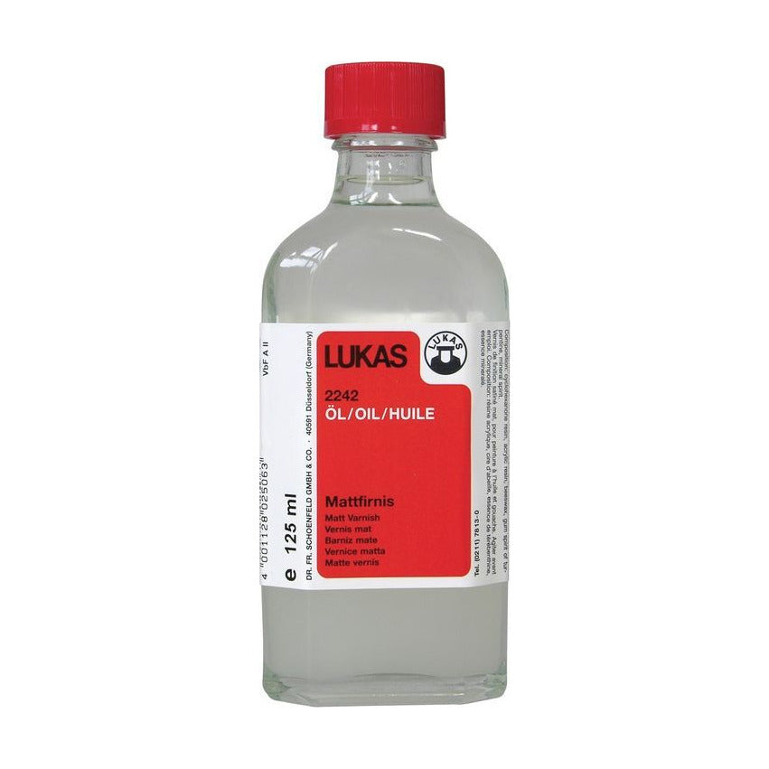 Matný závěrečný lak na olejové barvy LUKAS – 125 ml