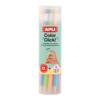 Mechanické pastelky APLI Color Click, 12 ks s náhradními tuhami a ořezávátkem