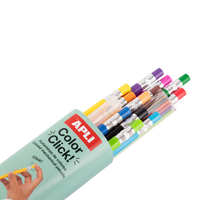 Mechanické pastelky APLI Color Click, 12 ks s náhradními tuhami a ořezávátkem