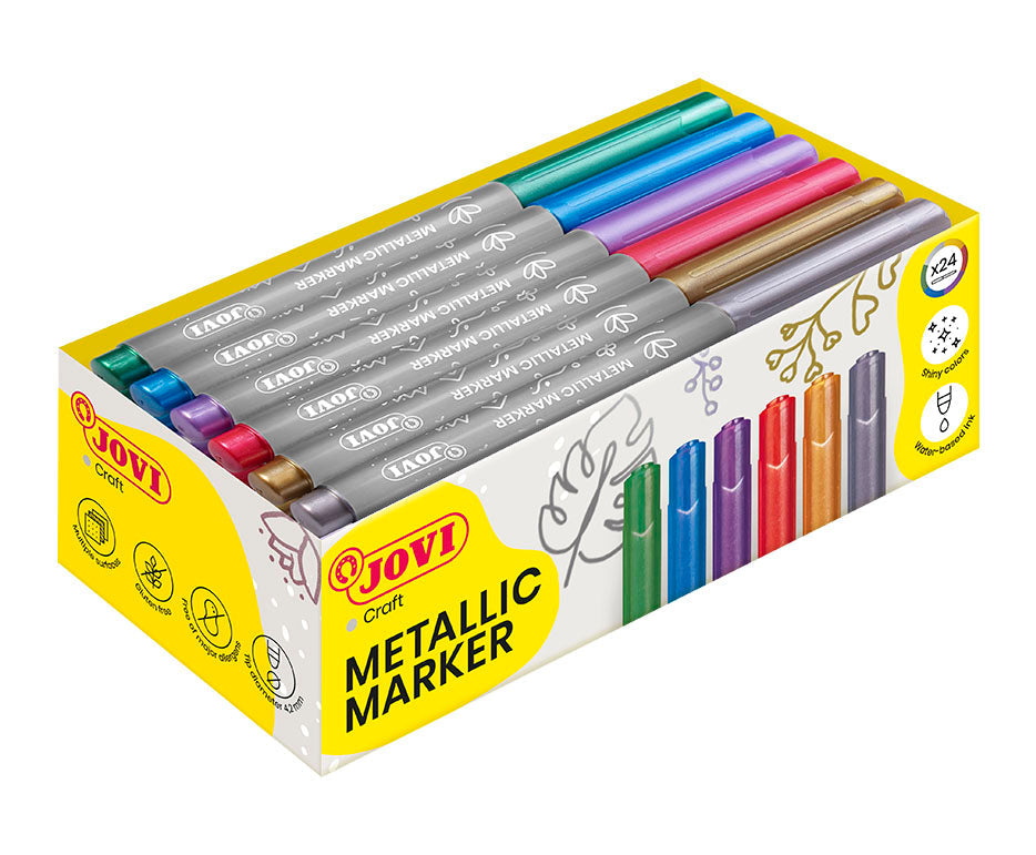Metalické fixy JOVI Jovidecor / sada 24 ks - 6 odstínů