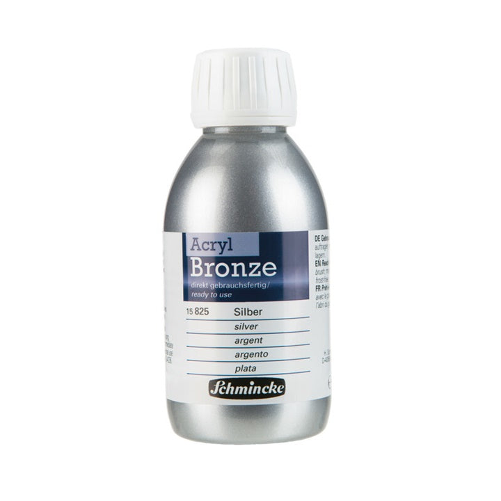 Metalický bronz Acryl-Bronze Schmincke 150 ml – 825 strieborná