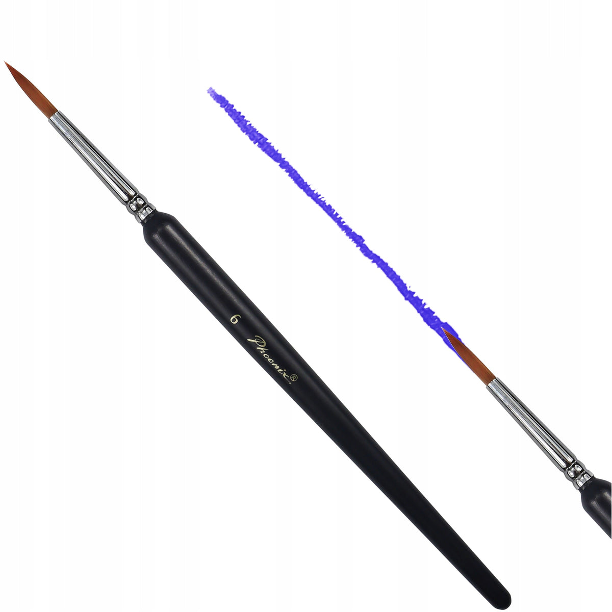 Okrúhlý štětec Phoenix 2305, syntetické štětiny, velikost 00 až 6 – 6#