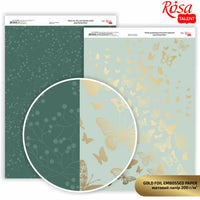 Scrapbookingové papíry Butterflies A4 – gold butterflies