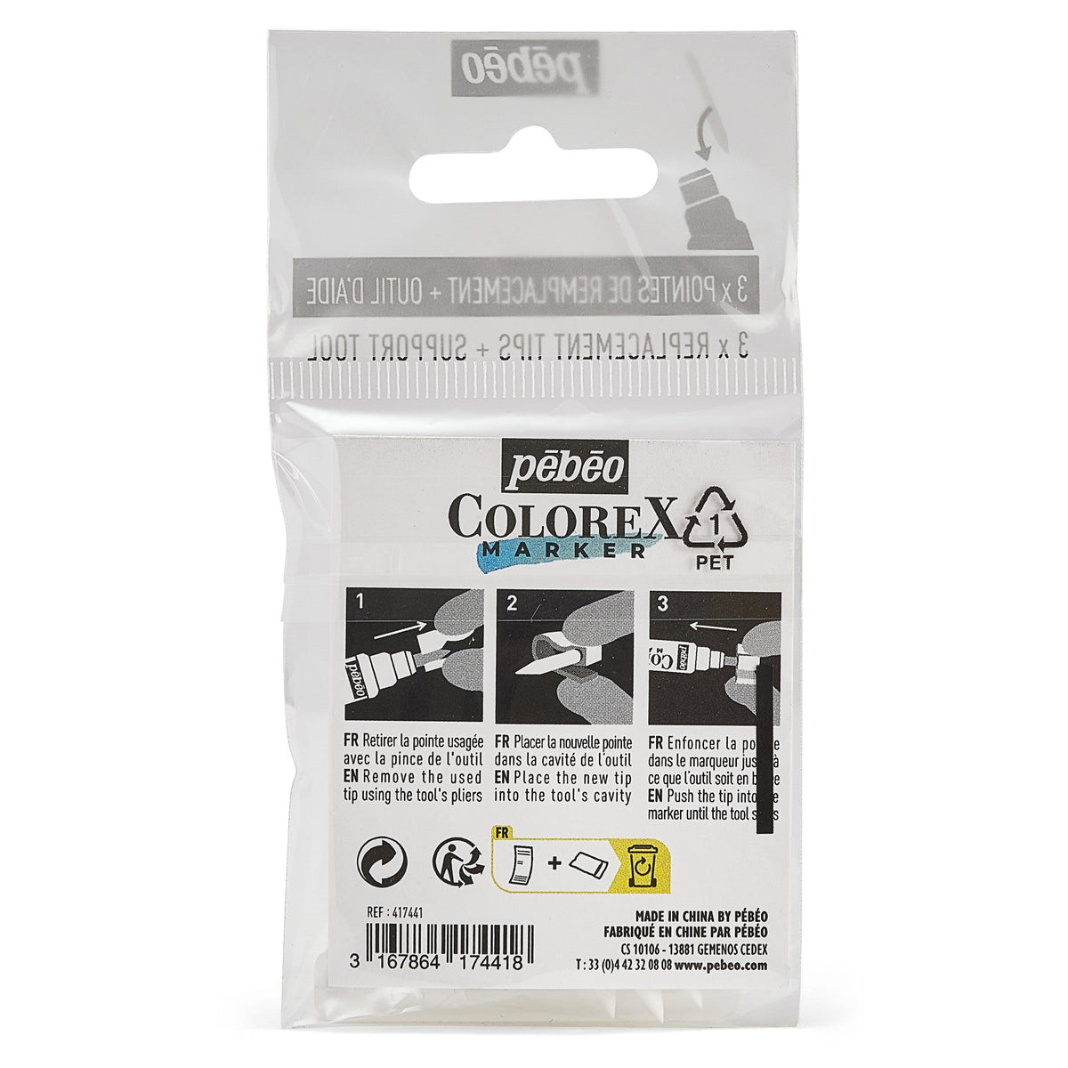 Pebeo Colorex sada náhradních hrotů do fixů 1 mm – 3 ks